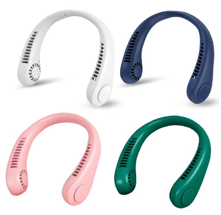 Portable Neck Fan, Hands Free "Hands-Free Bladeless Fan: 360° Cooling Personal Portable Neck Fan - Rechargeable and Convenient"
